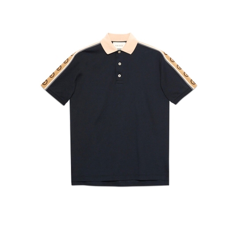 ÁO GUCCI GG POLO SHIRT MÀU ĐEN UNISEX