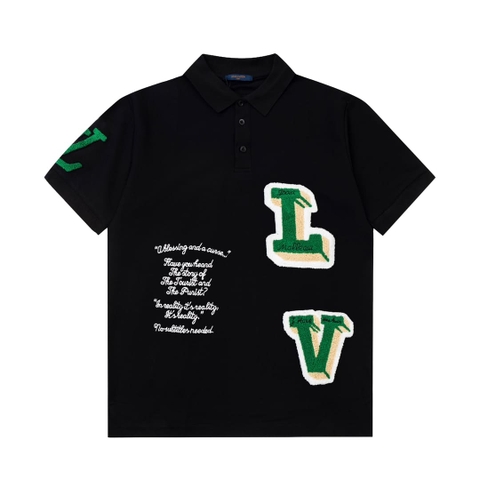 ÁO LOUIS VUITTON POLO SHIRT MÀU ĐEN UNISEX
