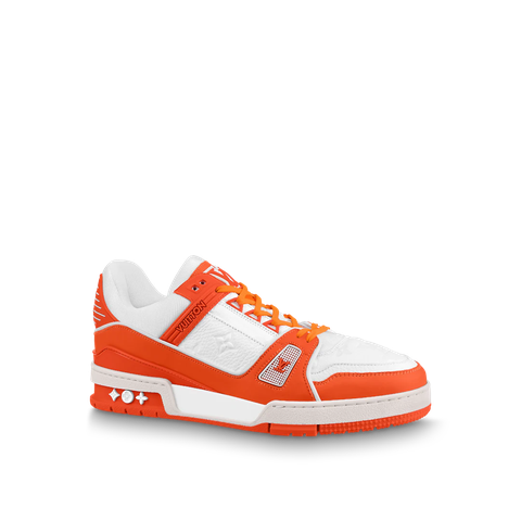 GIÀY LOUIS VUITTON LV TRAINER SNEAKER ORANGE WHITE