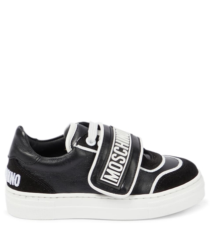 GIÀY MOSCHINO KIDS Logo leather sneakers
