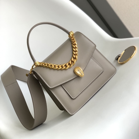 TÚI BULGARI SERPENTI FOREVER SHEEPSKIN GRAY HIGH CLASSY DA CỪU