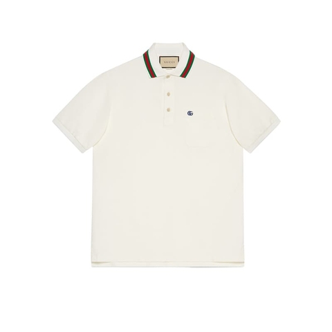 ÁO GUCCI GG POLO SHIRT MÀU TRẮNG UNISEX