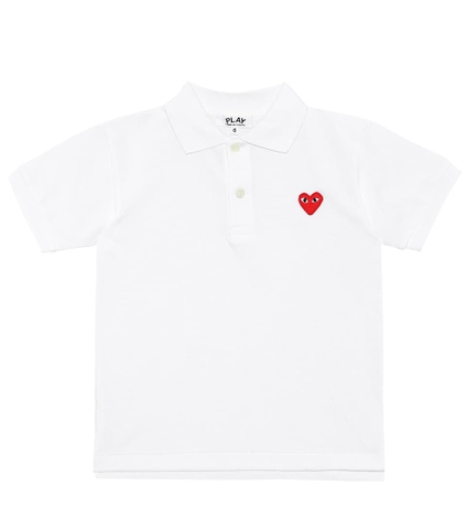 ÁO COMME DES GARÇONS PLAY KIDS Heart logo cotton polo shirt 9 -16 years