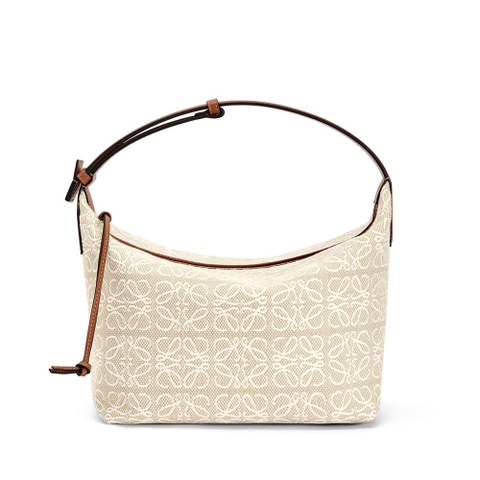 TÚI LOEWE Cubi Bag in Anagram Jacquard and Calfskin