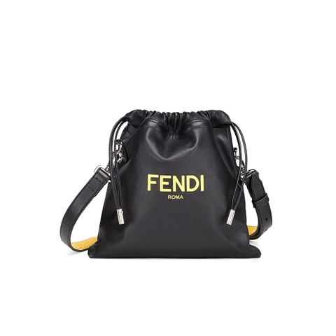 TÚI Fendi Men Pack Small Pouch Black Nappa Leather Bag