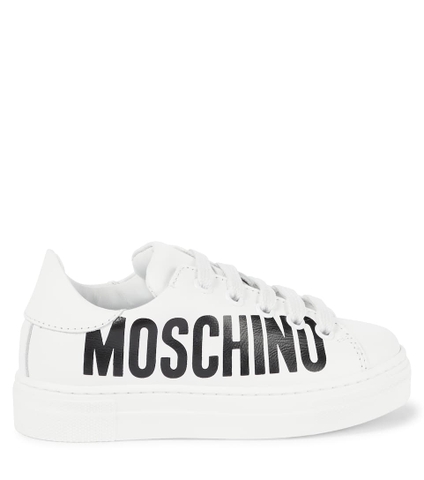 GIÀY MOSCHINO KIDS Logo leather sneakers