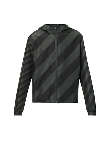 ÁO FENDI Reversible logo-print regular-fit woven hooded jacket