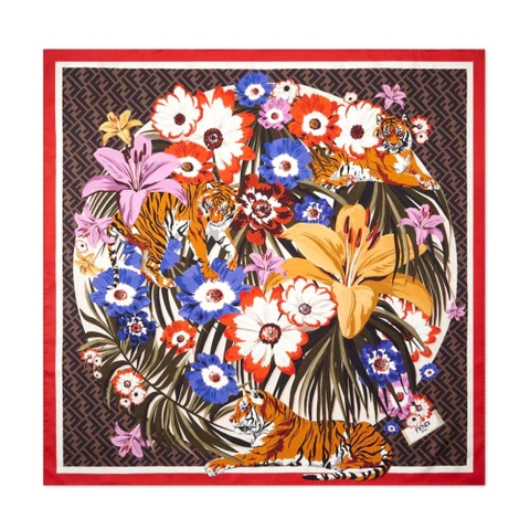 KHĂN Fendi Women Flower Foulard Foulard from the Spring Festival Capsule Collection