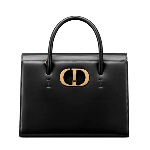 TÚI Dior Women Large ST Honore Tote Black Box Calfskin