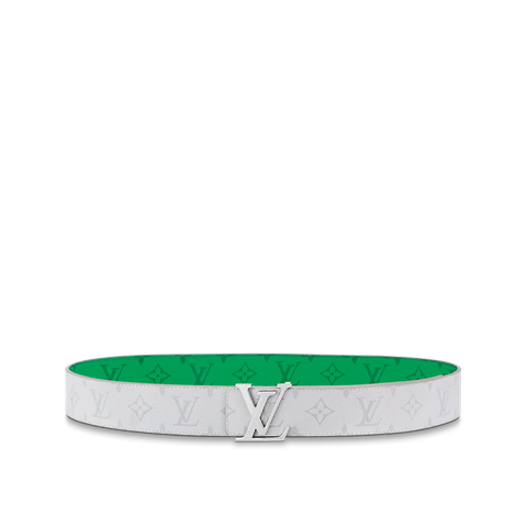 DÂY LƯNG LOUIS VUITTON LV INITIALS 40MM REVERSIBLE GRAY GREEN 2023