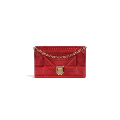 TÚI DIOR Diorama WOC Patent Leather Red