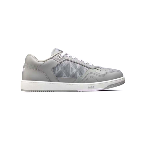 GIÀY DIOR B27 Sneaker Dior Gray Smooth Calfskin and CD Diamond Canvas