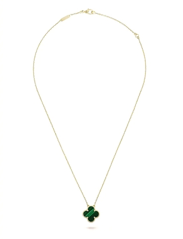 Dây chuyền VAN CLEEF & ARPELS Vintage Alhambra gold and malachite pendant 18K GOLD
