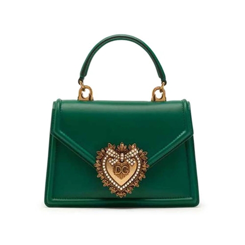 TÚI Dolce Gabbana D&G Women Small Smooth Calfskin Devotion Bag-Green