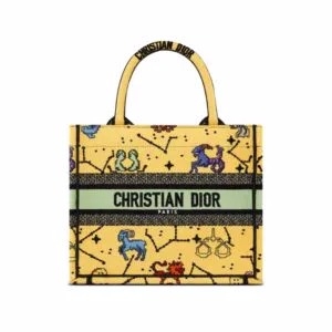TÚI Dior Women Small Dior Book Tote Latte Multicolor Dior Jardin D’Hiver Embroidery