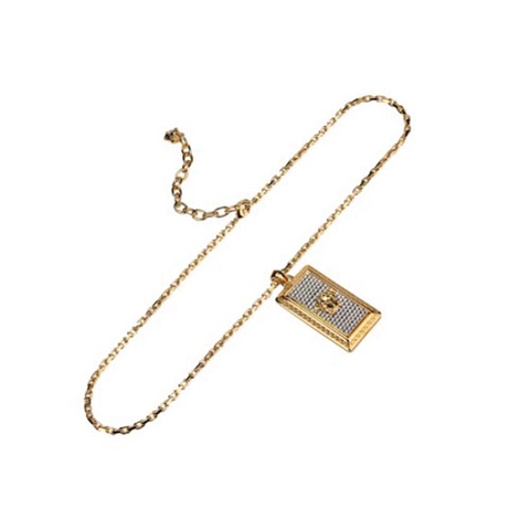 DÂY Versace Unisex Rectangle Medusa Pendant Necklace