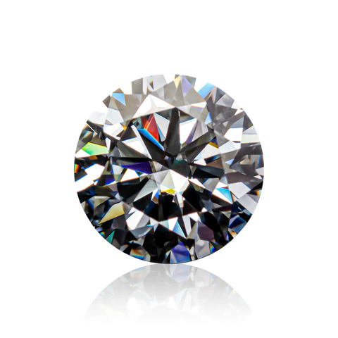 KIM CƯƠNG Round Hearts and Arrows Cut Natural Light Grey Loose Moissanite Stone