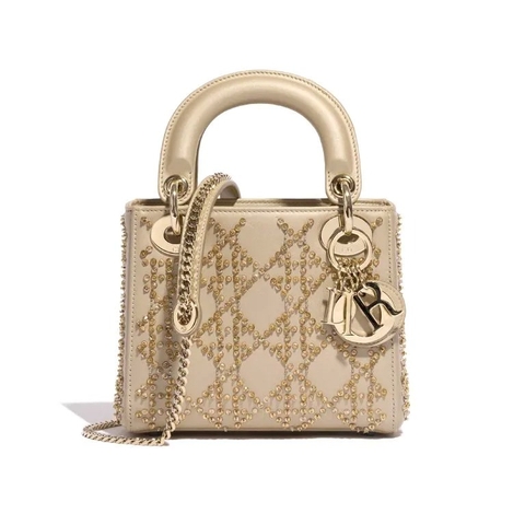 TÚI Dior Lady Mini Calf Light Beige
