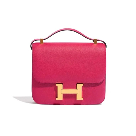 TÚI Hermès Constance 24 Evercolor Rose Mexico Gold Buckle khóa vàng