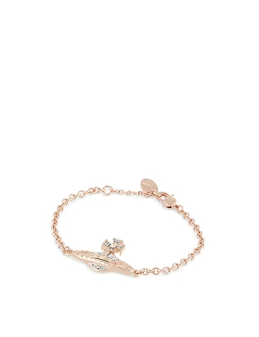 LẮC TAY VIVIENNE WESTWOOD JEWELLERY Mayfair Bas Relief rose gold- and rhodium-plated brass and crystal charm bracelet