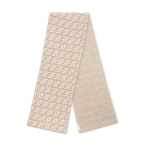 KHĂN Fendi Women FF Scarf Dove Gray Cashmere Scarf