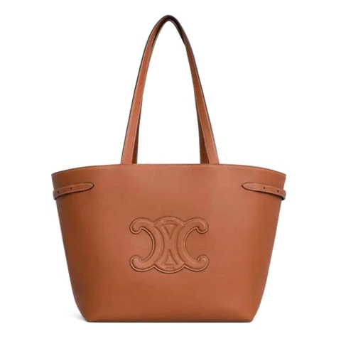 TÚI CELINE Medium Cabas Anaïs Cuir Triomphe màu da bê hạt-Tan