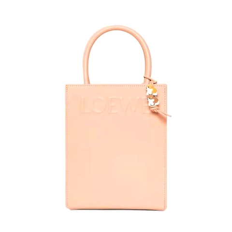 TÚI LOEWE Tote Standard A5 bằng da bê màu hồng