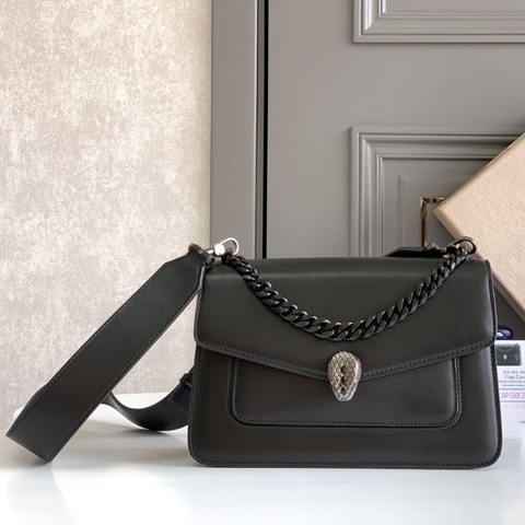 TÚI BULGARI SERPENTI FOREVER SHEEPSKIN BLACK HIGH CLASSY DA CỪU