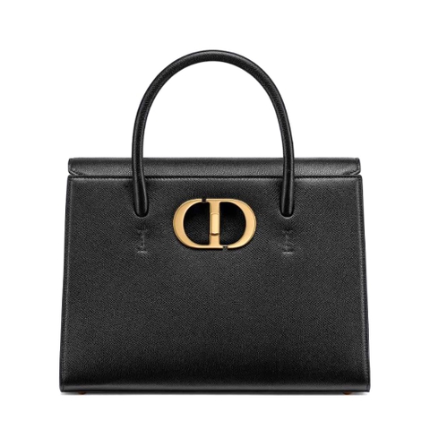 TÚI Dior Women Large ST Honore Tote Black Grained Calfskin