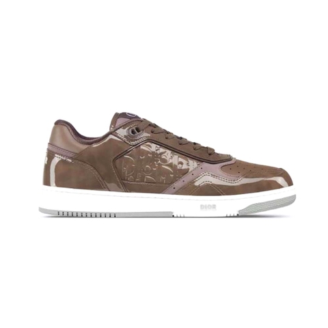 GIÀY DIOR B27 Low-top Sneaker Plum Patent Calfskin and Dior Oblique Gravity Leather