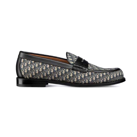 GIÀY DIOR Granville Loafer Beige and Black Dior Oblique Jacquard