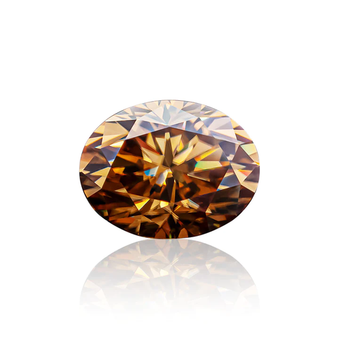 KIM CƯƠNG Oval Cut Champagne Loose Moissanite Stone