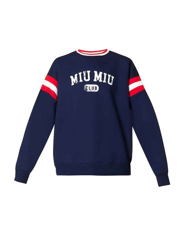 ÁO MIU MIU Felpa logo-print cotton sweatshirt