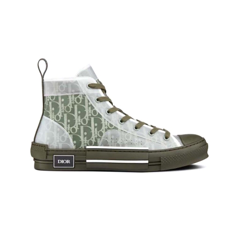 GIÀY DIOR B23 High-Top Sneaker White and Navy Blue Dior Oblique Canvas