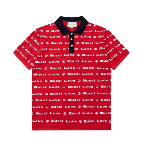 ÁO GUCCI POLO SHIRT MÀU ĐỎ UNISEX