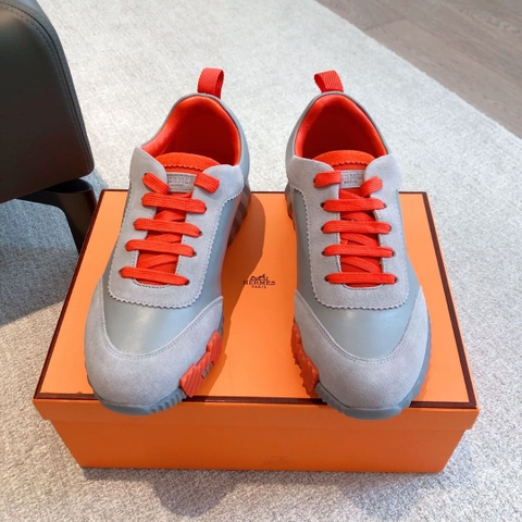 GIÀY HERMES BOUNCING SNEAKER LOW SPORTS SUEDE ELEPHANT
