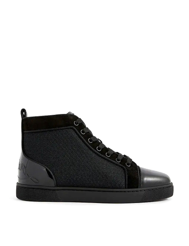 GIÀY CHRISTIAN LOUBOUTIN Fun Louis panelled leather high-top trainers