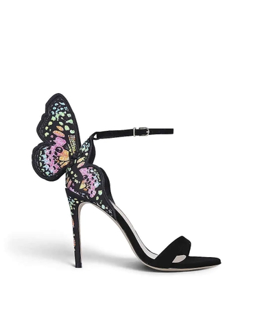 GIÀY SOPHIA WEBSTER Chiara wing-embellished fabric heeled sandals
