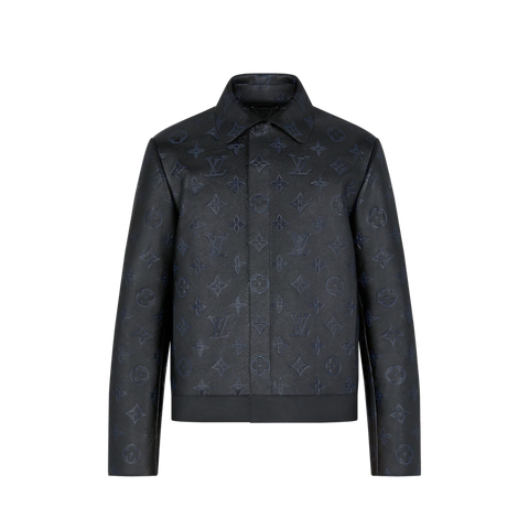 ÁO LOUIS VUITTON SHADOW MONOGRAM EMBOSSED LEATHER BLOUSON