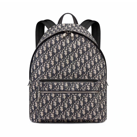 BALO Dior Rider Backpack Beige and Black Dior Oblique Jacquard