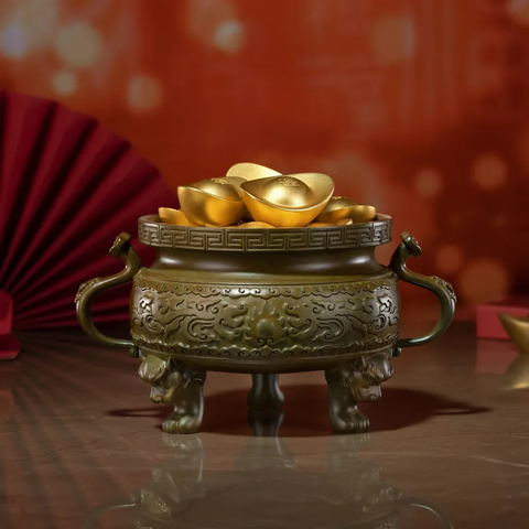 HŨ VÀNG BA CHÂN ĐỒNG NGUYÊN CHẤT