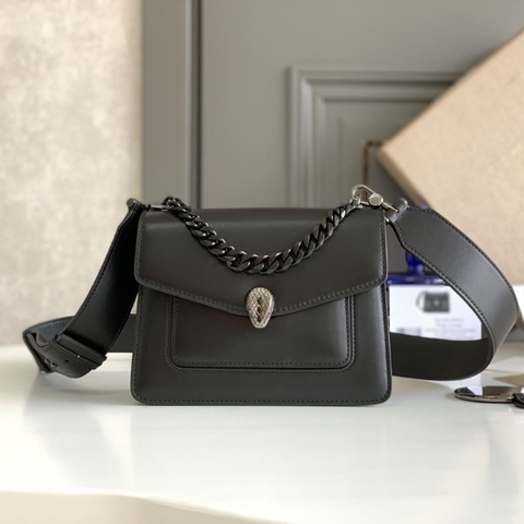 TÚI BULGARI SERPENTI FOREVER SHEEPSKIN BLACK HIGH CLASSY DA CỪU