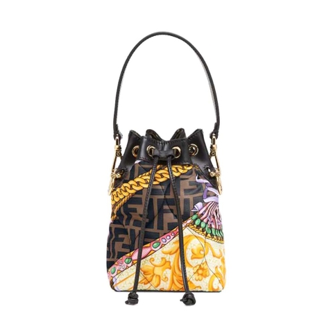 TÚI Fendi Women Mon Tresor Fendace Fendace Printed Pink Silk Mini Bag