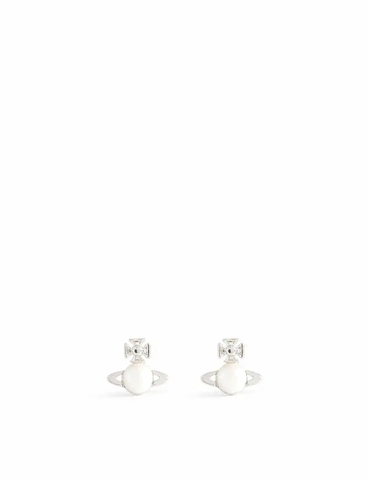 DÂY VIVIENNE WESTWOOD JEWELLERY Balbina brass and faux-pearl stud earrings