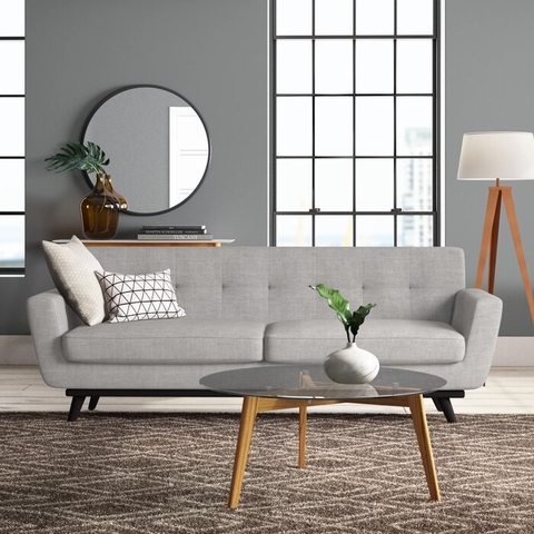 SOFA NỈ CHÂN GỖ Dexter Sofa