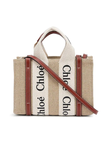 TÚI CHLOE Woody cotton-canvas tote bag