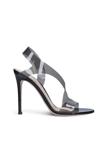 GIÀY GIANVITO ROSSI Metropolis transparent-strap PVC heeled sandals