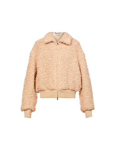 ÁO STELLA MCCARTNEY Relaxed-fit boucle-weave wool-blend jacket
