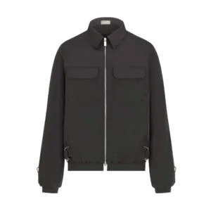 ÁO Dior Men Zipped Blouson Black Technical Cotton Ripstop