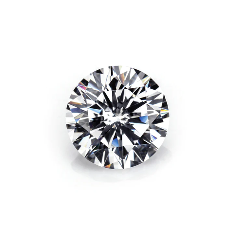 KIM CƯƠNG Round Plum Cut Natural White Loose Moissanite Stone